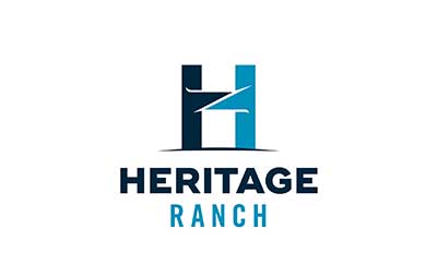 Heritage Ranch logo with a stylized 