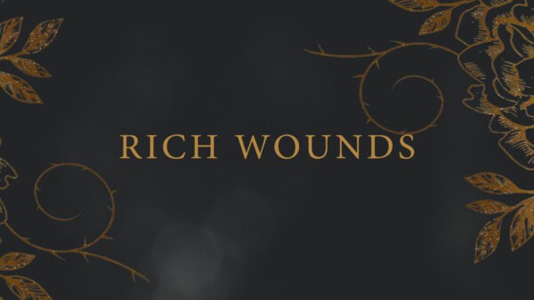 A black background with gold text.